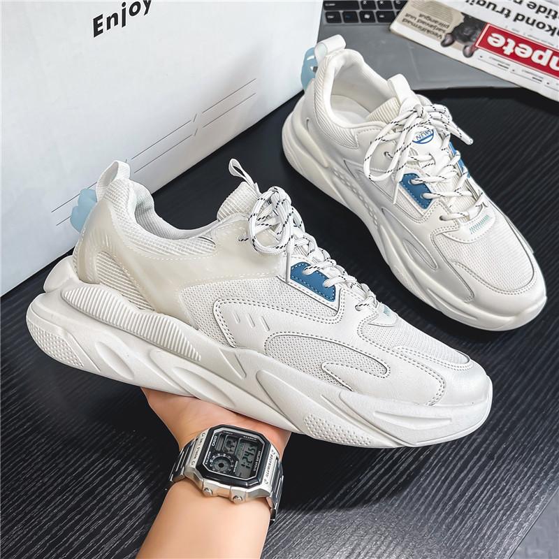 Herrenschuhe neuer Herbst vielseitig atmungsaktiv lässig kleine weiße Sport Herren jung und jung erhöhen Höhe Papa, trendige Schuhe