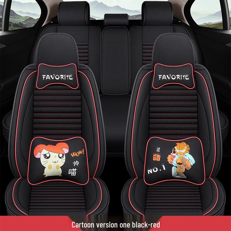 Citroen Car Seat Cushion - Versailles, C5, Elysee, Fukang, C4, Sega, C3-XR - Linen Seat Cover