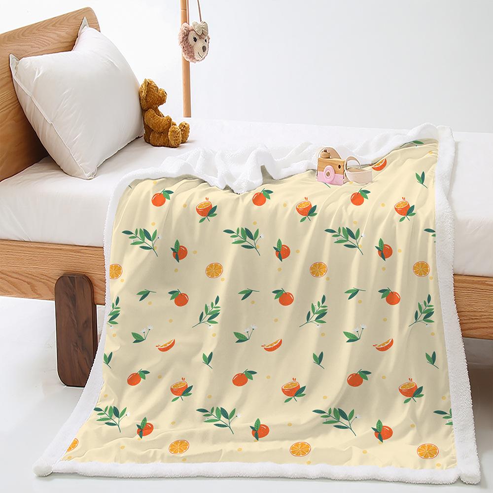Blanket Fruit Vegetable Blanket Lamb Fleece Crystal Fleece Blanket Blanket Universal