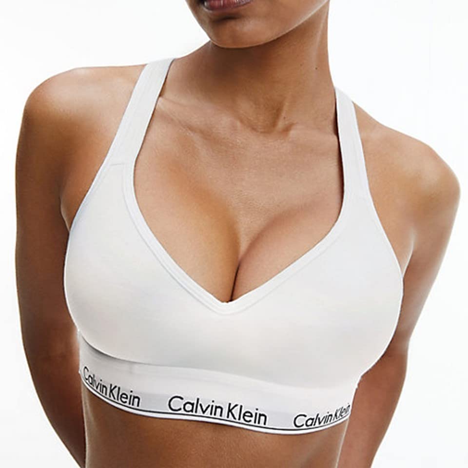 ck Modern Cotton QF1654 White [Calvin Klein] Women's Bra, Cotton, (L, (100)) [Item]
