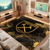 West Ham United Football Print Crystal Velvet Rug, Comfortable Water Absorbent Non Slip Indoor Floor Carpet