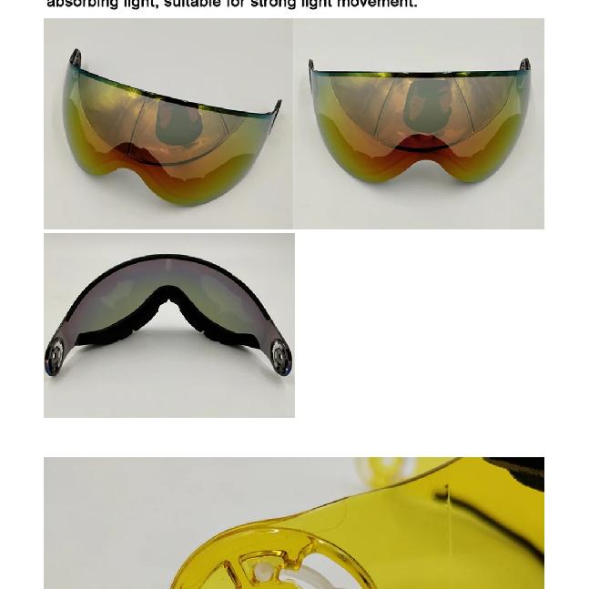 LOCLE Ski Helmet Visors of MS95 MS99 Multifunctional Wind-proof Dust-proof Spare Lens UV Protection Skiing Helmet Extra Lens