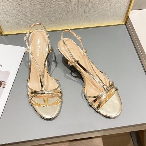 French Heel Sandals Women Summer Slim Strap Handmade High Heel Open Toe Dress Shoes New Arrival