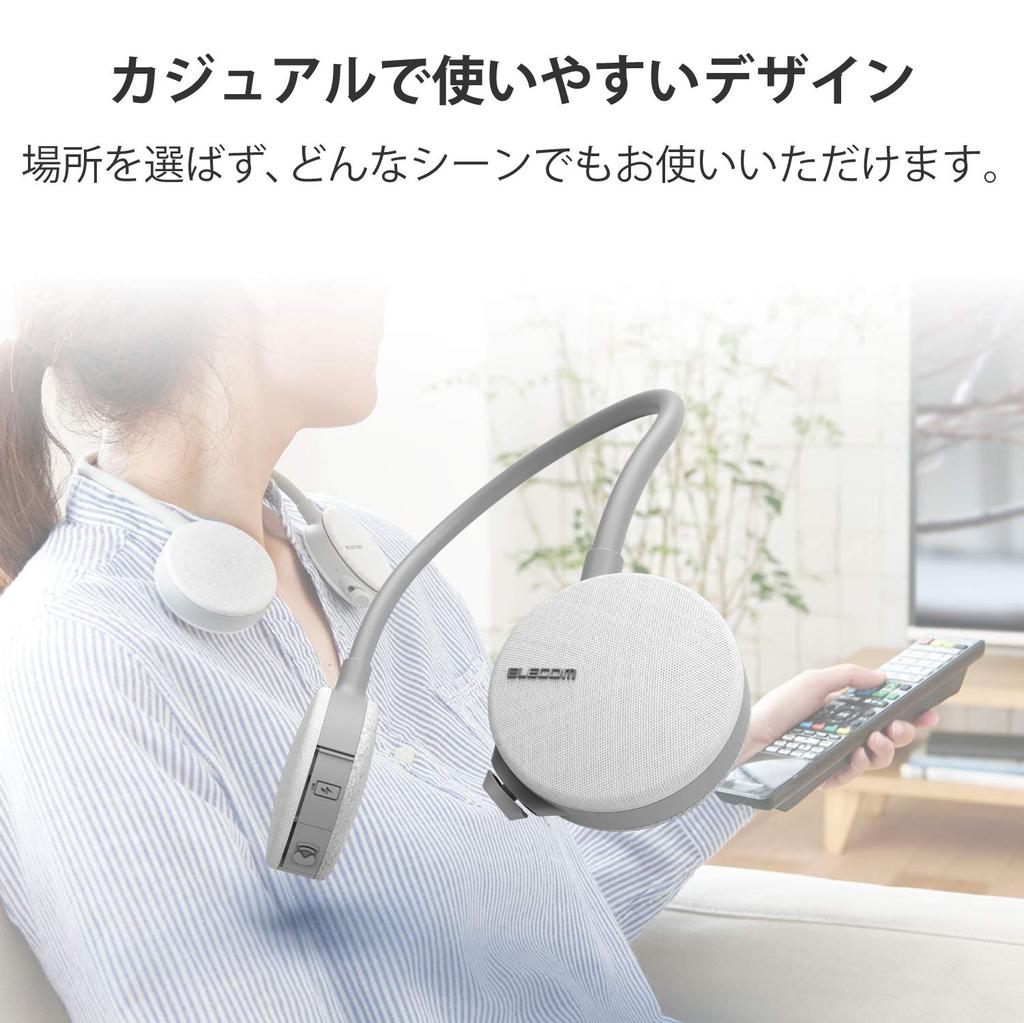 ELECOM TV Speaker Wireless Neckband Type AFFINITY SOUND TVWN01 White 2.4GHz SP-TVWN01CWH