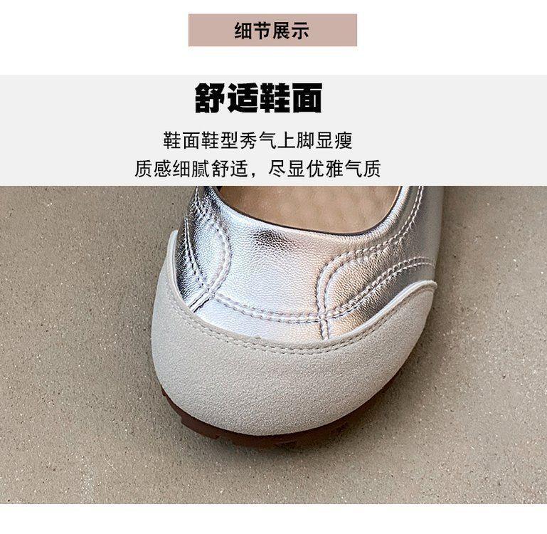 Comfortable Round-toe Single Women's 2025 Spring /Autumn Casual Soft-soled Shallow Flat Mary Simple Shoes for Foreign Trade