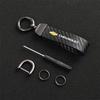Carbon fiber Leather Car Keyring Exquisite Anti-lost Car Keychain For Chevrolet Colorado Cruze Spark Captiva Malibu Trax