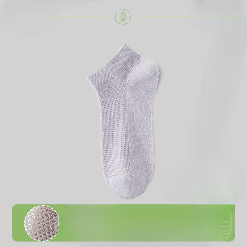 Female Spring and Summer New Breathable Sweat Absorption Deodorant Antibacterial Boneless Small Fresh Tube Socks