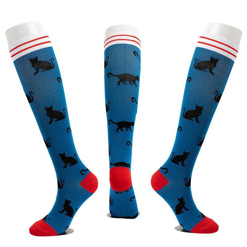 Unisex Outdoor Compression Sports Socks: Elastic, Knee-High, for Cycling & Fitness