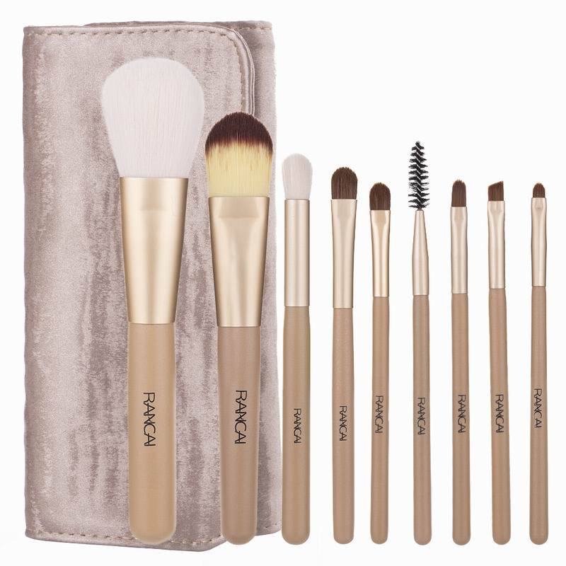 9 makeup brushes set Soft pony hair eyeshadow brush Loose powder brush Full set of makeup and beauty tools for beginners