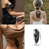 3pcs Temporary Tattoo Waterproof Long-lasting Body Stickers Skull With Snakes Skeletal Crow Skeletal Raven For Thighs Arms