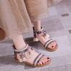 Embroidered Sandals Women's Summer Bohemian Ethnic Style Retro Tassel Roman Trootoe Travel Women's Shoes
