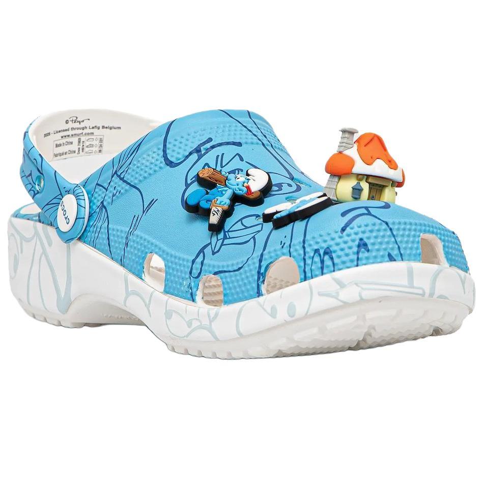 Crocs The Smurfs x Classic Clog Allover Print Unisex Sneakers Blue White 210820-90H