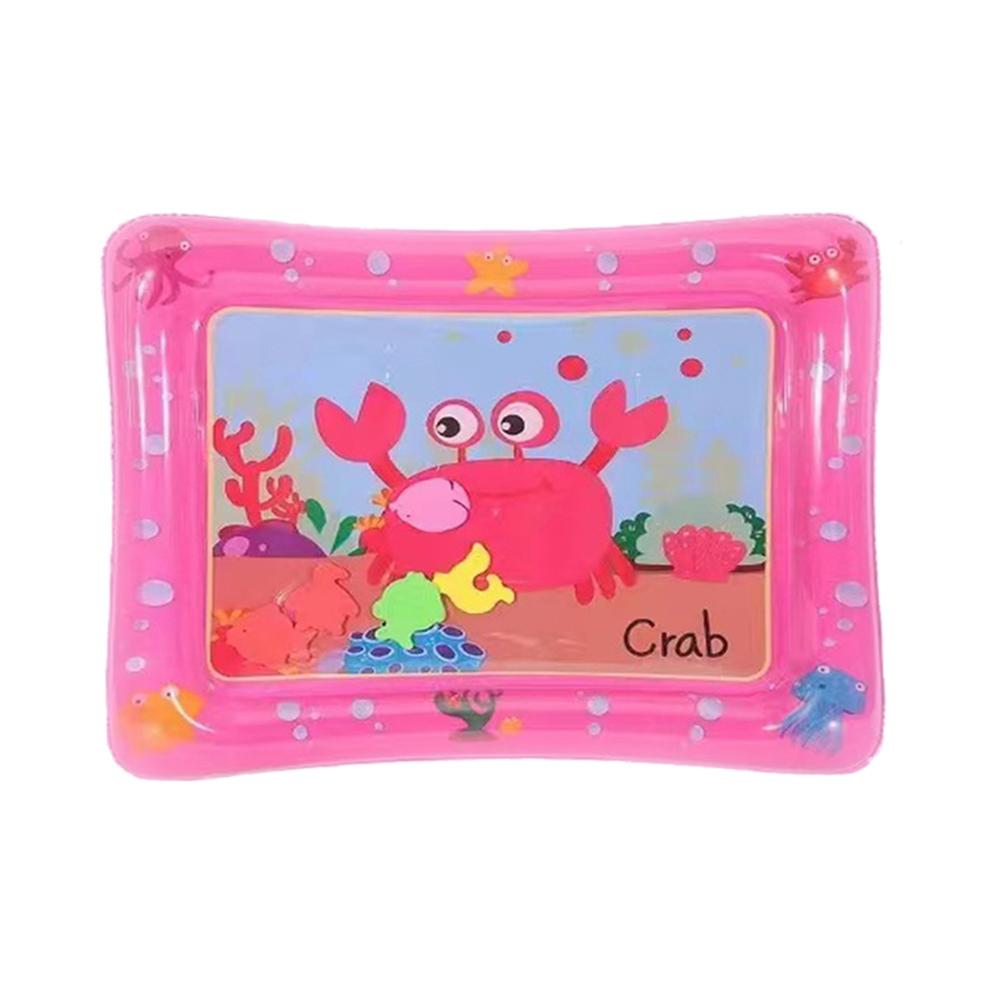 Inflatable Baby Water Mat PVC Marine Animal Water Mat Double Edge Animal Water Mat Foldable for Infants Toddlers for Activity