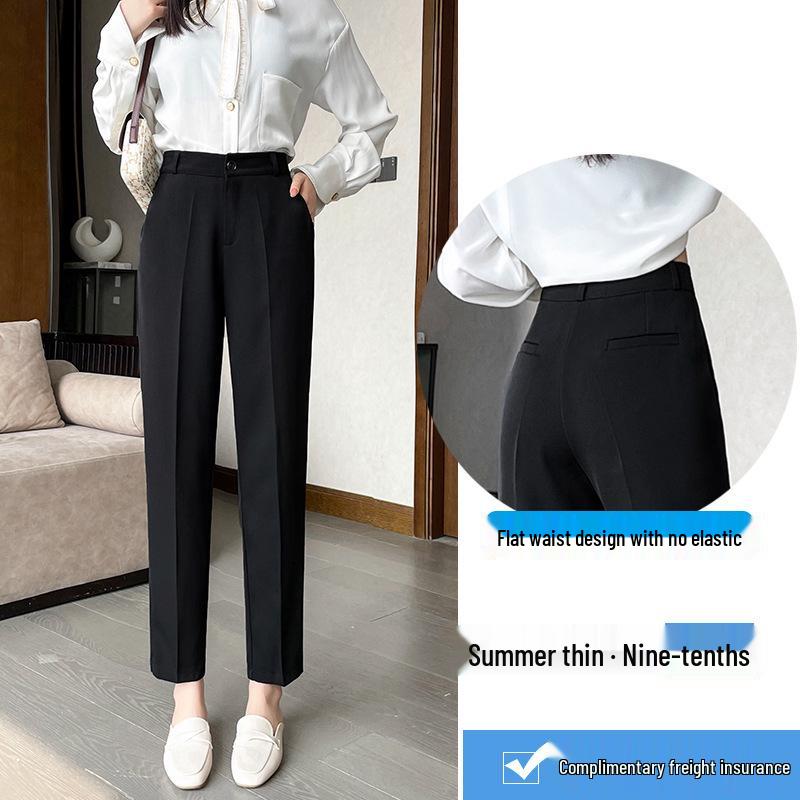 

Women s Black Petite Straight-Leg Suit Pants - Spring/Summer 2025 Collection XS