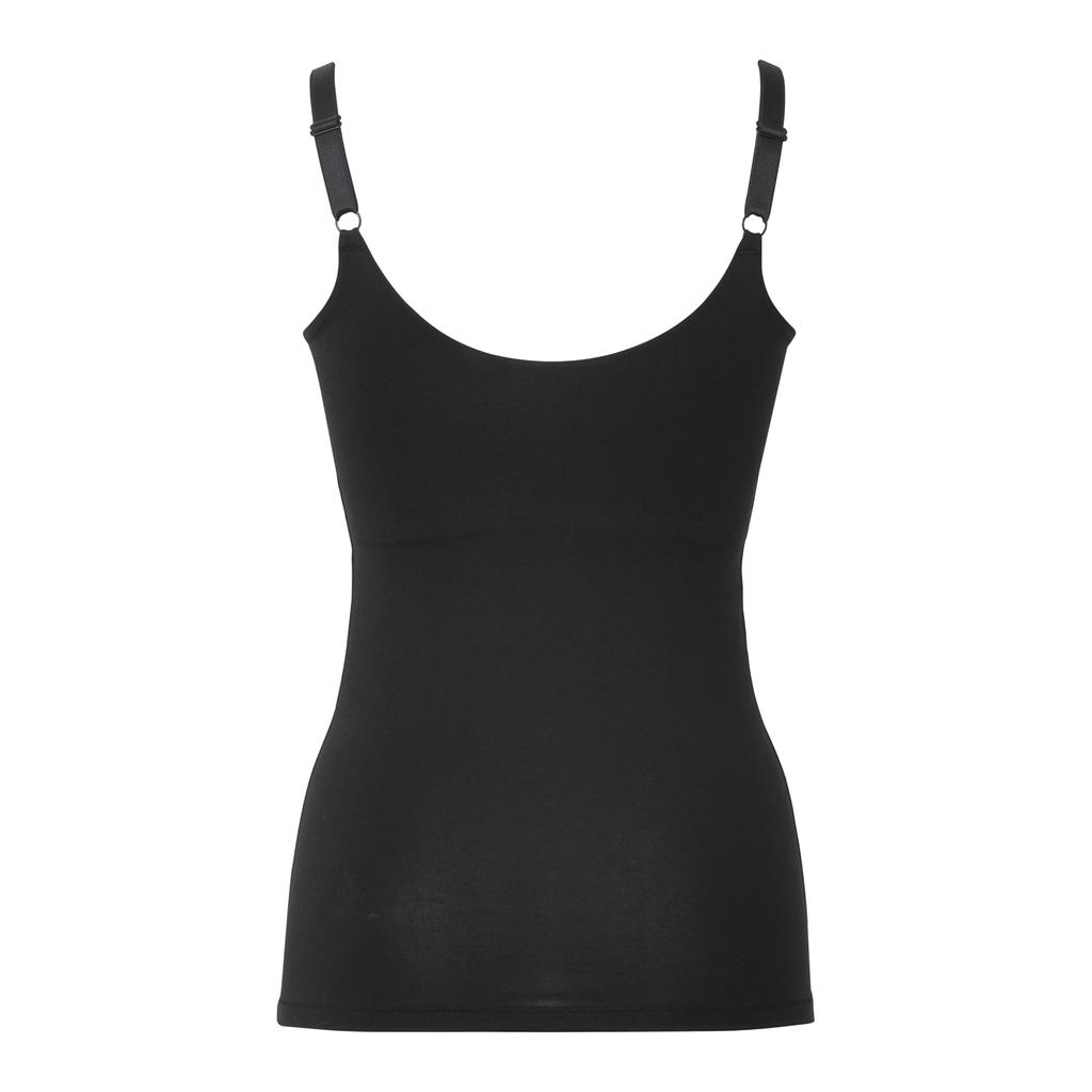 Nowy biustonosz modelujący bawełniana mieszanka elastyczny hybrydowy biustonosz z miseczkami w kształcie serca cami M [Bradelis York] Cami bez fiszbinów, 25, czarny,