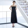 NOEUD Pintuck Flare Dress (Black)
