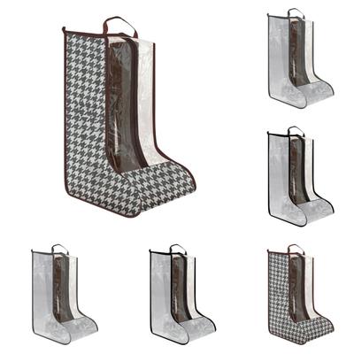 Saco de Armazenamento de Botas Organizador de Sapatos Portátil Viagem Saco Recipiente para Botas de Cano Alto em Malha de PVC Transparente