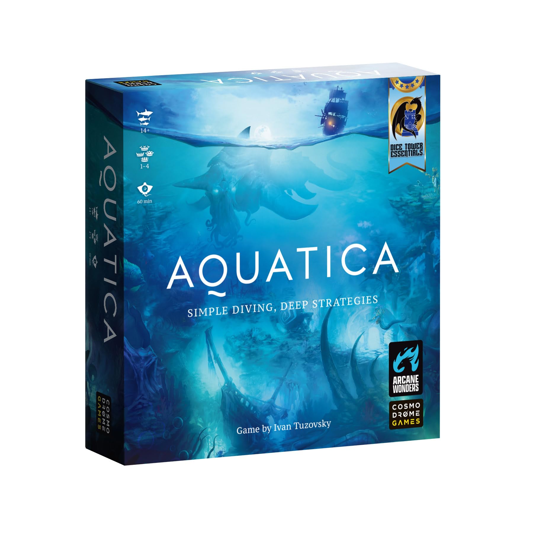 Aquatica | Board Game | Strategy Game for Teens and Adults | Family Game Night | Entertainment | Ages 14+ | 1-4 Players | 60 Minute Playtime