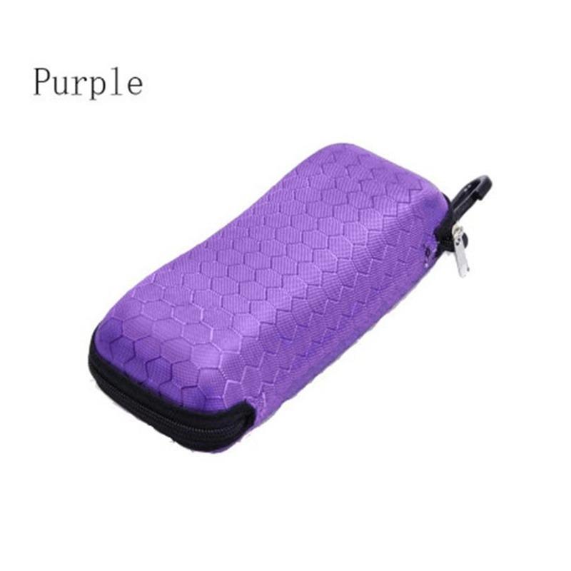 1 PC New Honeycomb Zipper Glasses Case portable Sunglasses Case Zipper Bag Hard Eye Glasses Case Glasses storage box