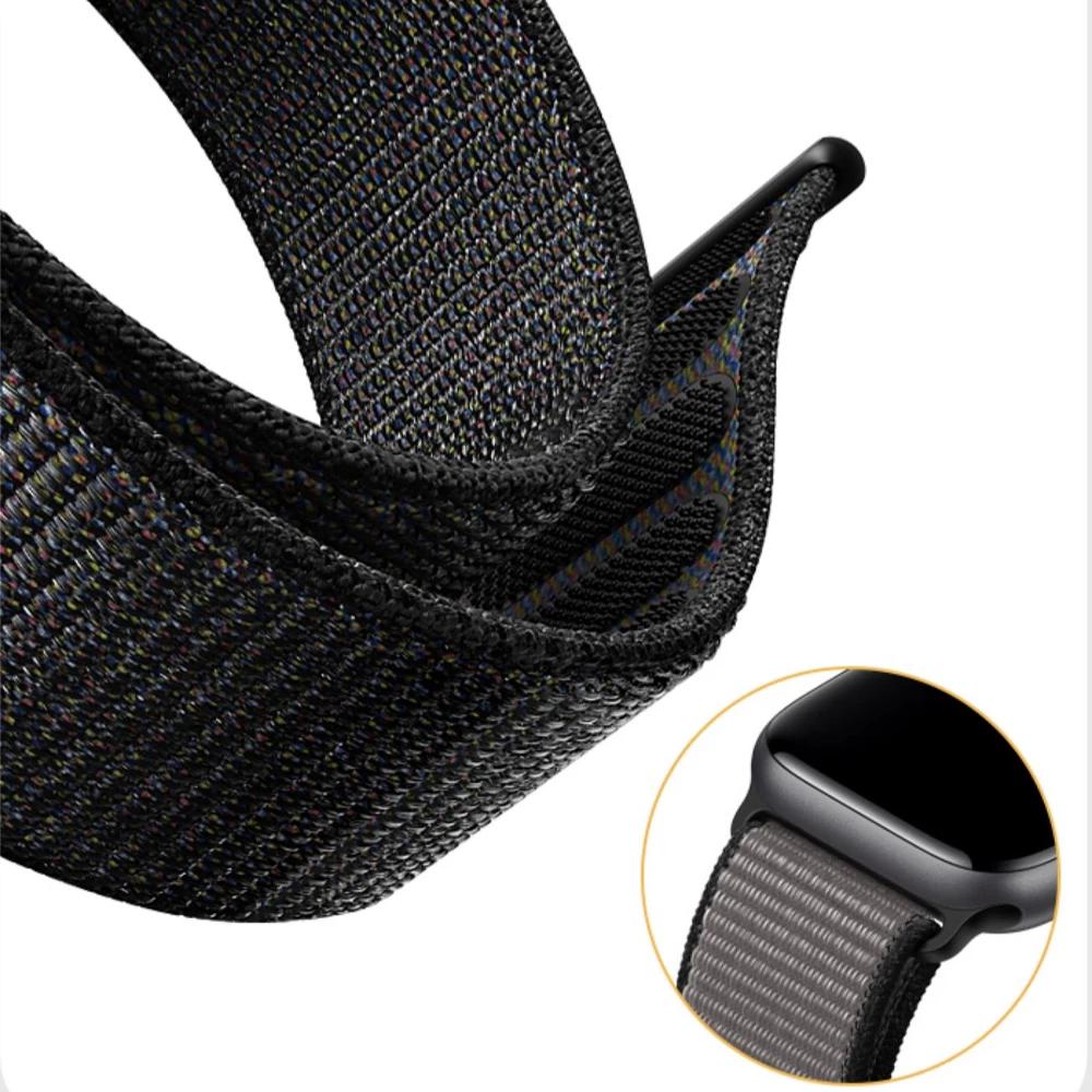 Cinturino in Nylon a Passante Per Apple Watch Bands 46mm 44mm 40mm 41mm 45mm 42mm Cinturino Originale iWatch Serie 11 10 SE 9 8 Ultra 3