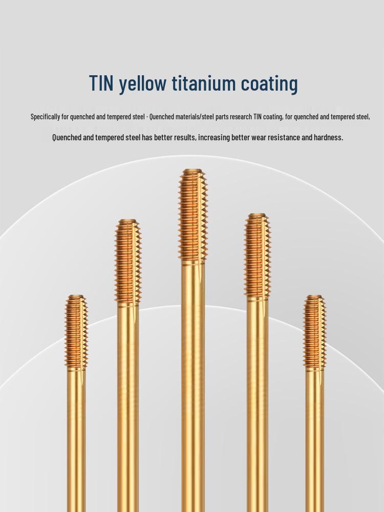 Titanium Coated Extended Deep Hole Extrusion Tap Set M2-M6