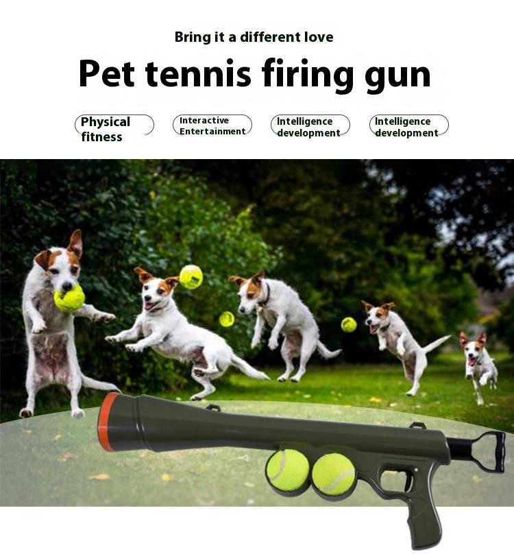 Pet Dog Tennis Training Shooting Gun Supplies Launcher Outdoor Relieve Boredom Interactive Puzzle Toy Pet Toy Pet Training New