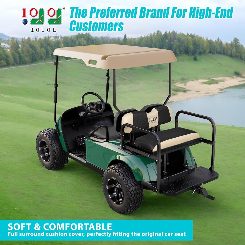10L0L Universal Golf Cart Rear Seat Cover Dress UP Older Golf Cart Durable Breathable Material Fit Like a Glove for Yamaha EZGO and Club Car, Easy to