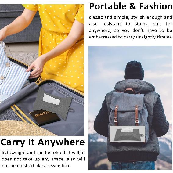 kakaforsa Toilet Paper Holder Reble Tissue Holder Travel Tissue Holder Wall Hanging Tissue Box Cover Toilet Paper Storage Rectangle Napkin Holder