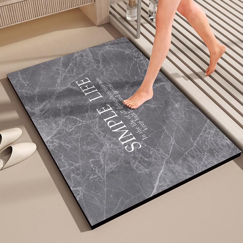 Super Absorbent Bathroom Bath Mats Non-Slip Foot Mat Quick Dry Shower Floor Carpet Toilet Rug Doormat Washable