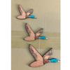 3pcs Duck Ornaments Collection Wooden Flying Ducks Wall Art For Farmhouse Decor Duck Ornament Dad