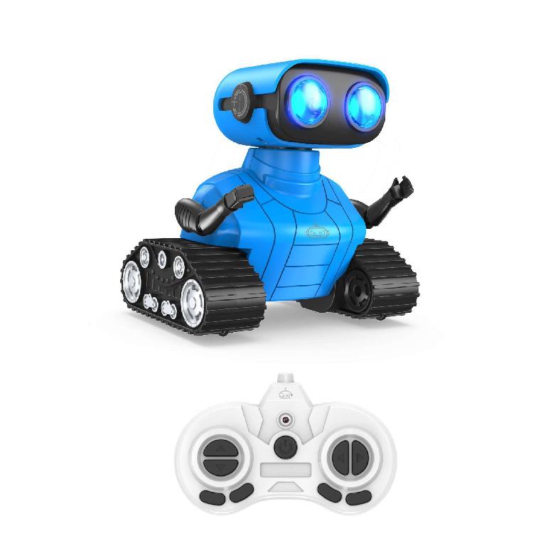 Rechargeable 2.4G RC Dancing Robot Toy LED Flashing Eyes Sound Light Effect Remote Control Robot for Kids Boys Girls