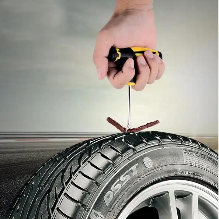 5pcs Car Tire Repair Strips Stiring Glue for Tyre Puncture Emergency Car Motorcycle Bike Tyre Tire Rubber Strips Repairing Tools