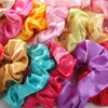 10 szt. Modne satynowe gumki do włosów dla kobiet dziewcząt elastyczne opaski do włosów do kucyka kolorowe nakrycie głowy akcesoria do włosów