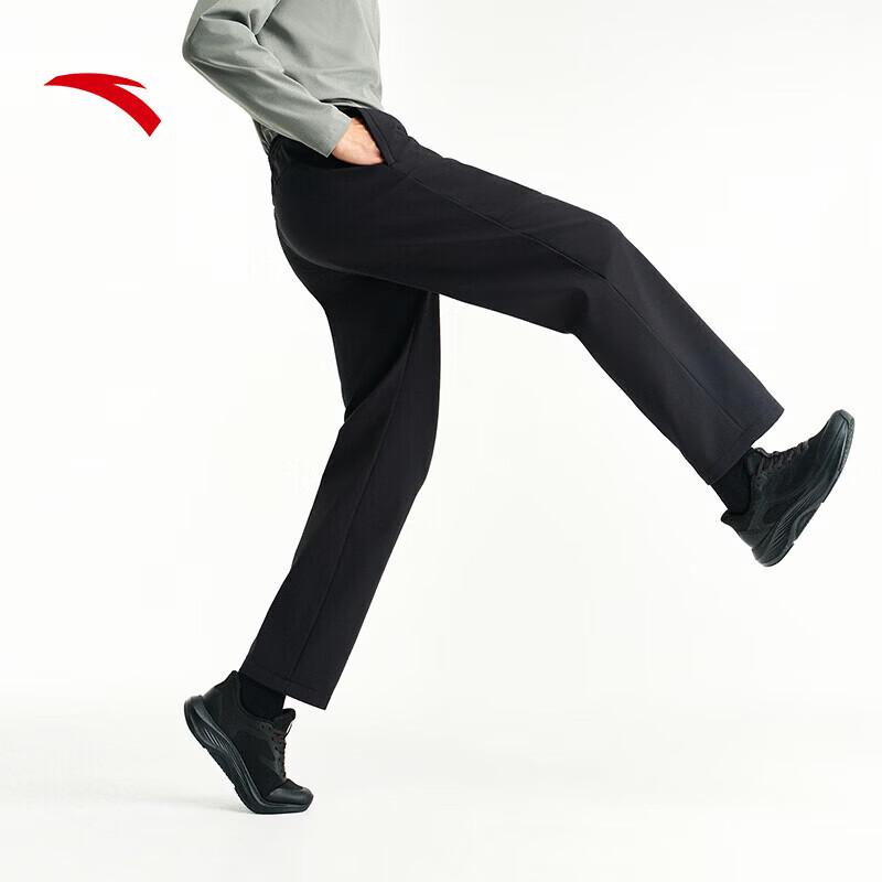 Anta Men's Fleece-Lined Commuter Straight-Leg Pants