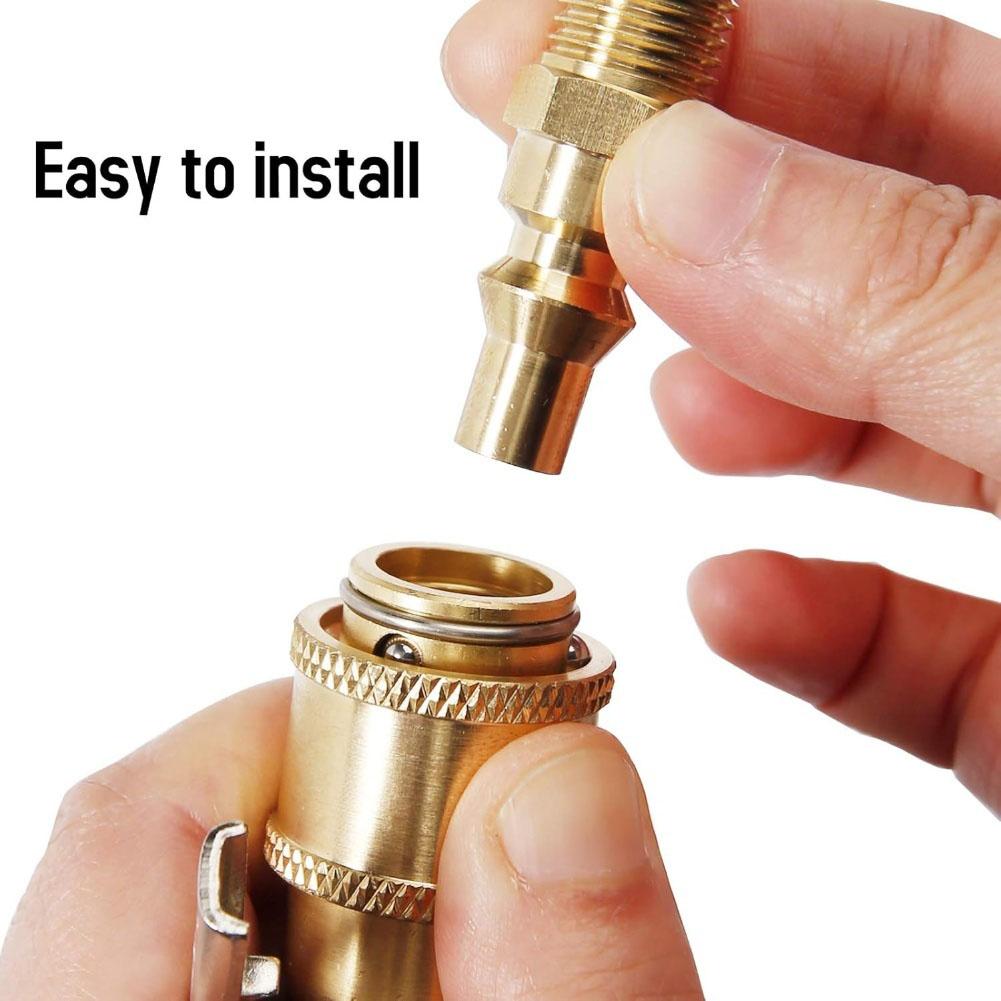 Propane Quick Connect 7pcs Set for Low Pressure RV Gas Appliances Compatible with Camping Stoves Heaters Grills and Fire Pits