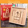 Wooden Kids Toy Building Blocks With Natural Grain Pieces For Cognitive Development