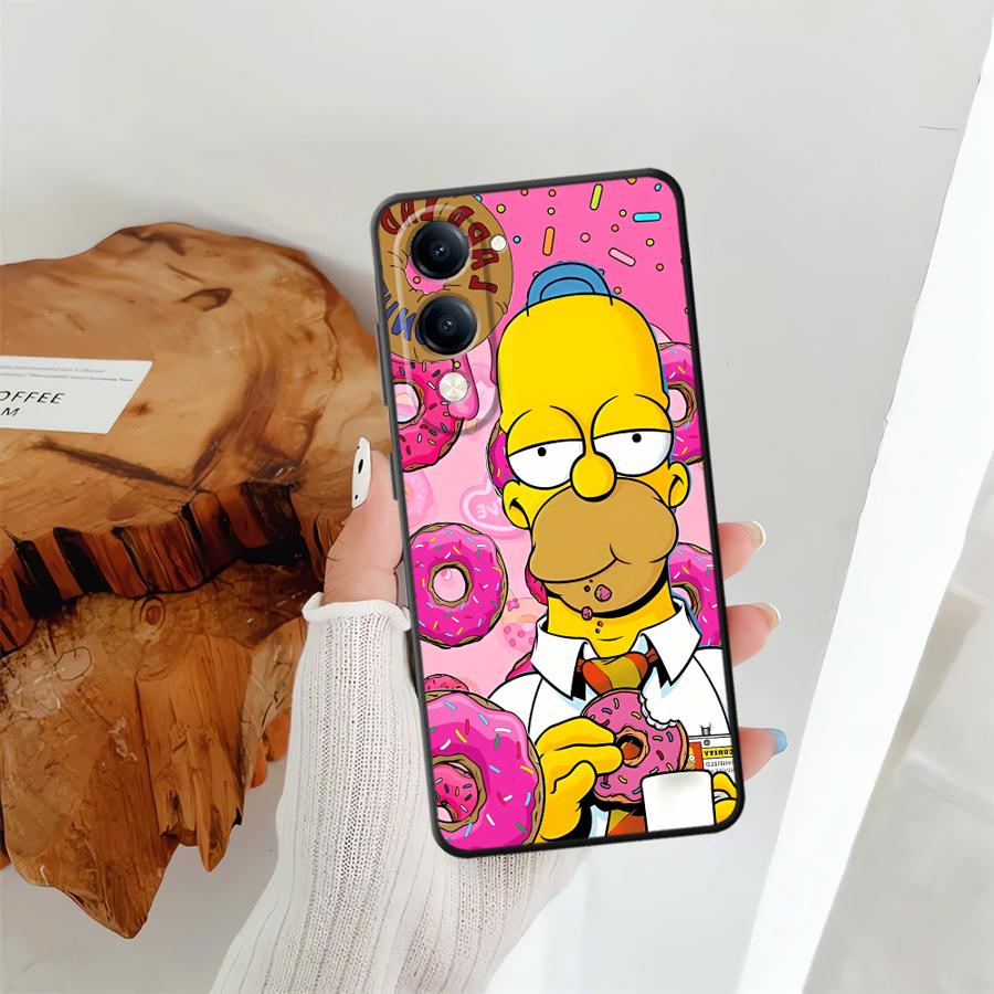 Phone Cover Case for Vivo Y19 Y02 Y11 Y27 Y30 Y20 Y21 Y12 Y15S Y31 Y36 Y33S Y35 Y16 Y17 Y22 S-simpsons Donut