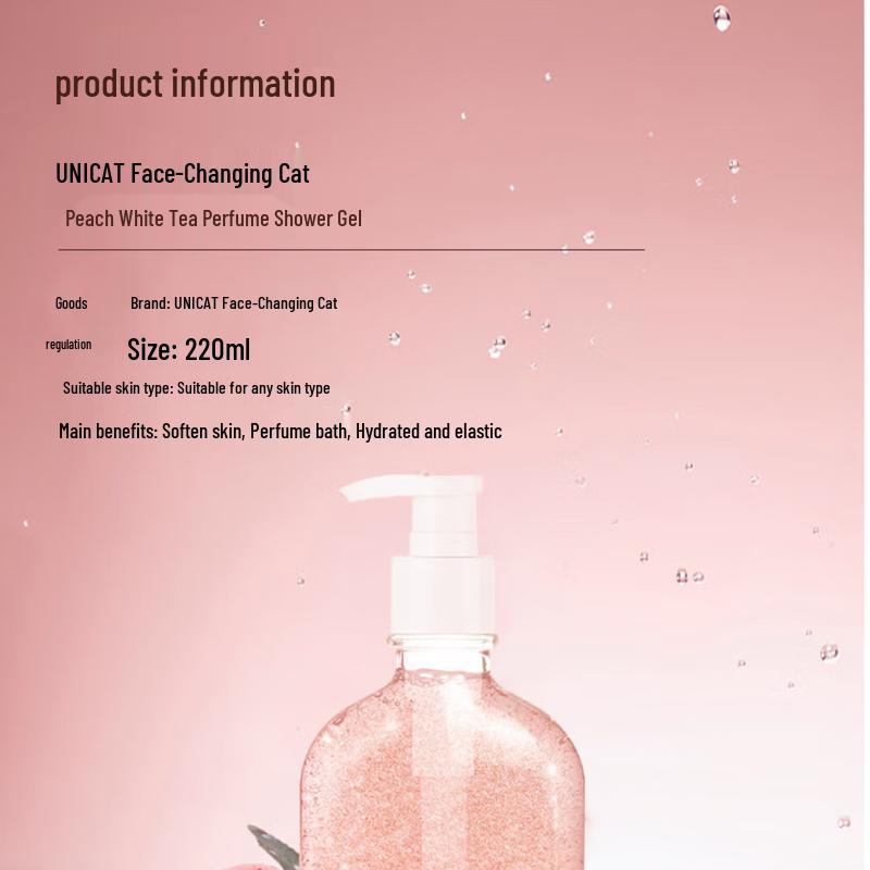 UNI CAT Peach White Tea Perfume Shower Gel