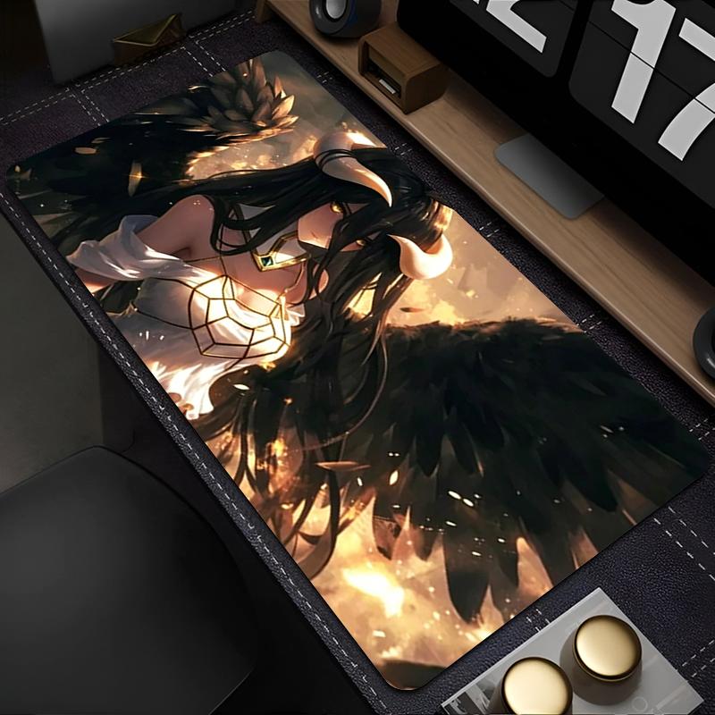 Gaming Mouse Pad O-overlord Albedo Notbook Extended Desk Mat kawaii carpet Gamer Keyboard Rug Non-Slip Esports Gaming Mousepad