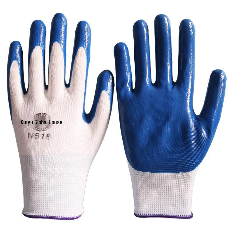 Nitrilgummi Halkfria, Slitstarka Arbetshandskar för Bygg