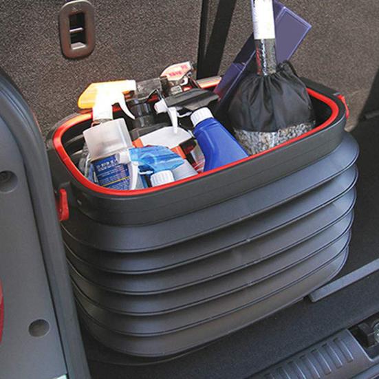 MUQZI Sports Accessory Multifunction Folding Car Auto Trunk Storage Box Can Organizer Bucket with Lid