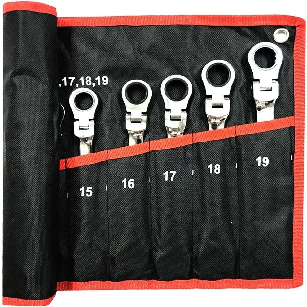 NEW 1pcs Flex-Head Ratcheting Combination Wrench Set SAE 1/4''-13/16'' Premium 72-Teeth Gear Chrome Organizer Repair Tool