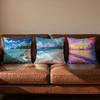 Beach Landscape Print Cushion Cover Soft Reversible  Durable Pillow Cover  MultiScene Use for Home  Car Daily Comfort
