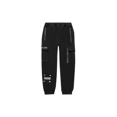 Li Ning X Pleasures Kollaboration Skateboard Serie Buchstaben Mid-Rise Bündchenweite Locker Gestrickte Jogginghose Herren Unterteile Schwarz AKLTB51-1