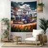Peterbilt Heavy Trucks Custom Your Name Wall Decor Tapestry Art For Pet Memorial Birthdaywedding Party Backdrop Family Gift