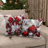 Festive Christmas Pillowcases: 2D HD Printed with Elegant Holiday Ornaments! Sofa Cushion Cover New Year Home Room Decoration