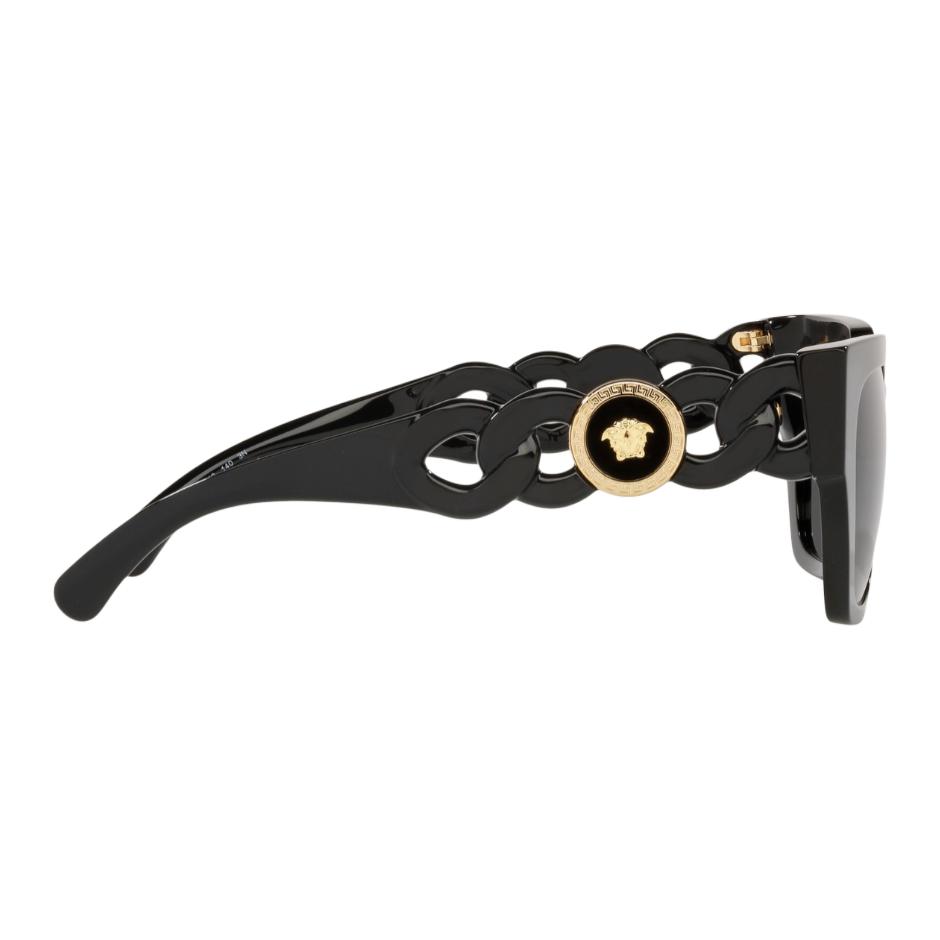 Versace Logo Square Sunglasses Women Sunglasses Black 0VE4409-GB1-87-BLACK