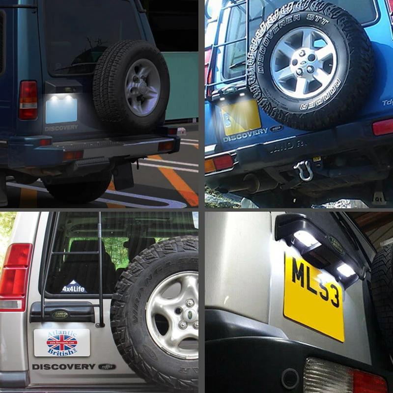 2pcs LED License Number Plate Light Canbus Rear Tag Lamps For 1994-2004 Land Rover Discovery 1 2 For Land Rover Discovery TD5