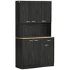 Kitchen Sideboard Contemporary Kitchen Cabinet Multi-storage 6 Doors 1 Drawer + Large Top