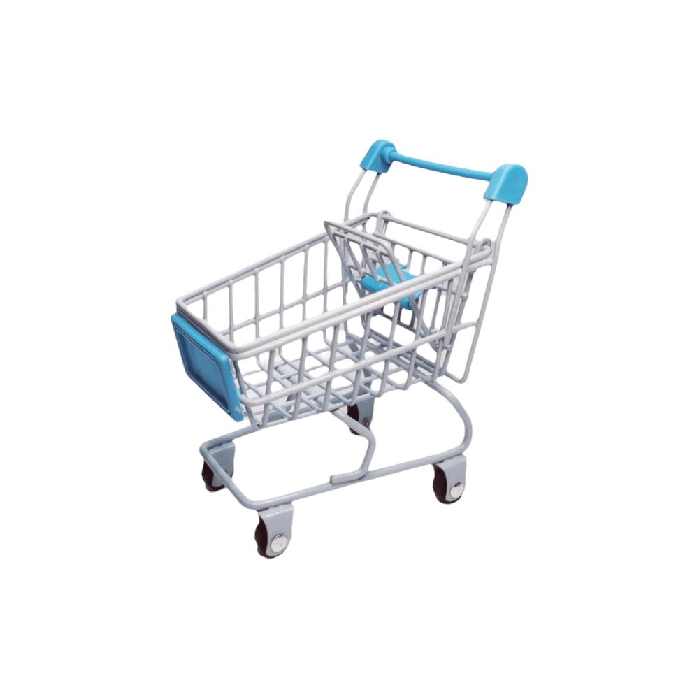 Model Shopping Cart Storage Hollow Toy Trolley Container Desktop Stationery Holder Girls